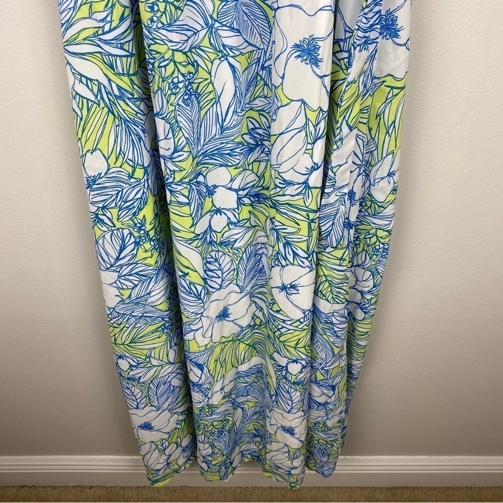 Lulu's Sunrise in Paradise Blue Multi Tropical Print Maxi Dress Size M NWT - Picture 11 of 15